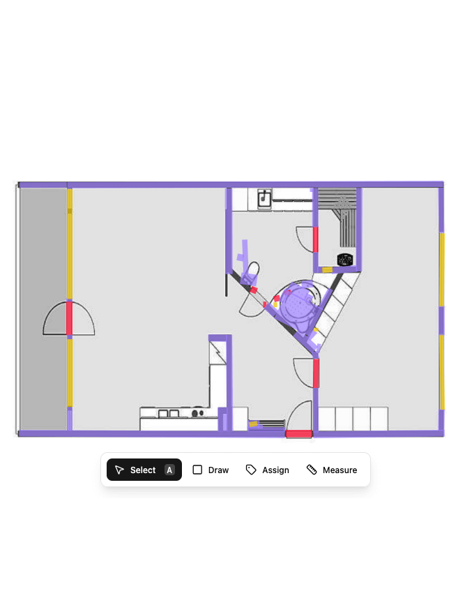 Browse and manage construction projects with floor plans and metadata